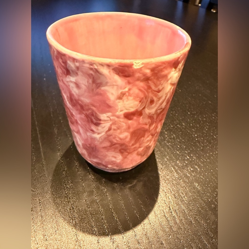 Pink Marbled Ceramic Tumbler